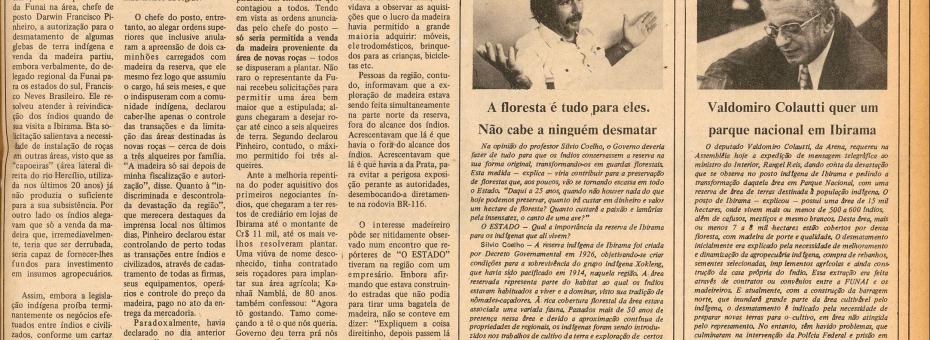 Fac-símile do jornal O Estado, em 24 de junho 1975